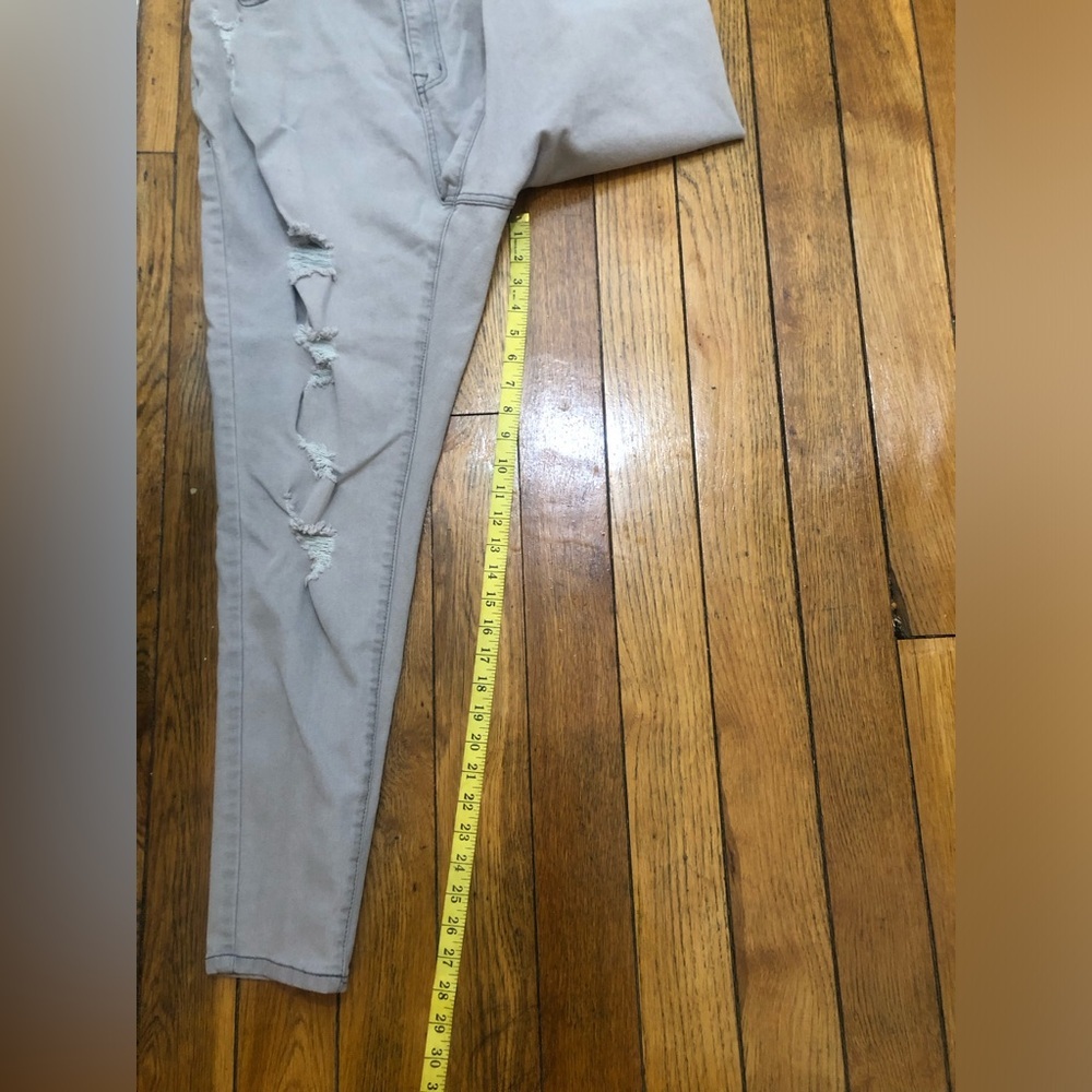 Fashion Nova Grey Distressed Skinny Jeans Plus Size - Picture 8 of 12